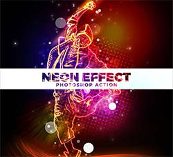 PS动作－霓虹灯效：Neon Effect Action